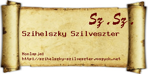 Szihelszky Szilveszter névjegykártya